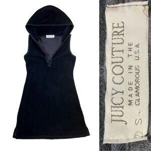 Vintage 90s/Y2K Juicy Couture Terry Hoodie Sleeveless Dress